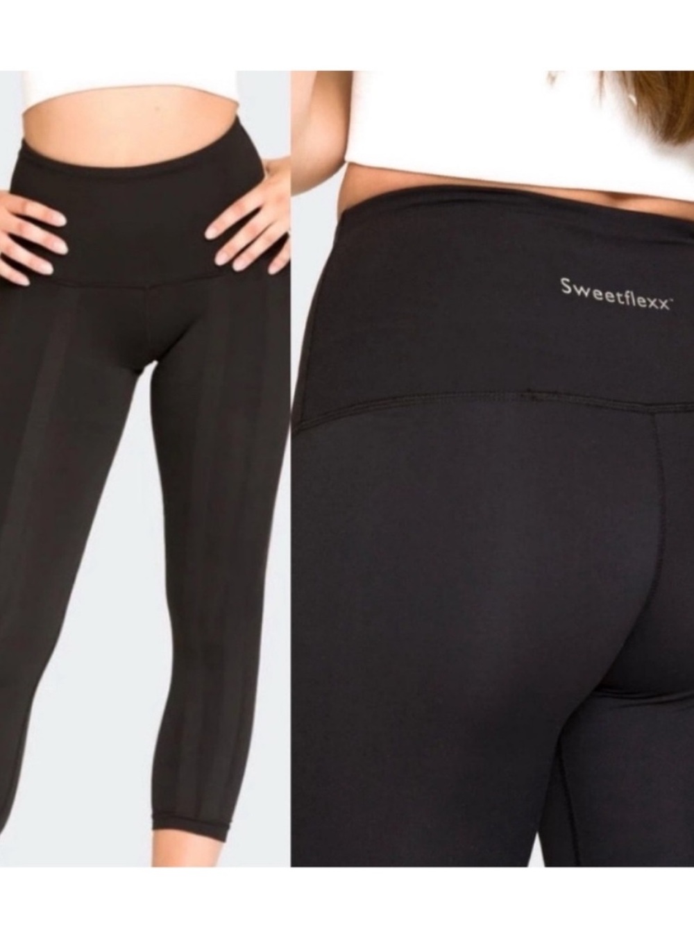 SweetFlexx Capris Hi-Rise Resistance Leggings black size 14